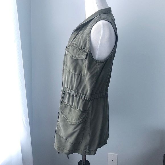 XS Mossimo Utility Style Vest Army Green - Picture 7 of 7